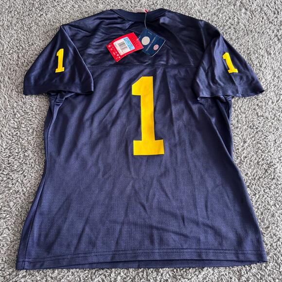 NWT Vintage Nike Michigan Wolverines Braylen Edwards #1 Blue Jersey Women M Y2K - Picture 6 of 8